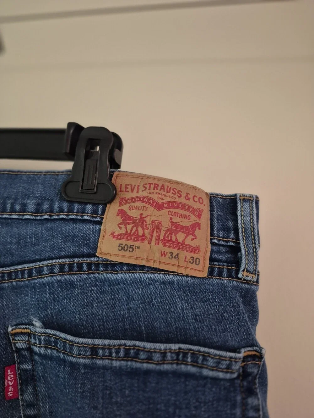 Men's Levi's 505 Classic Blue Denim Jeans, 34x30